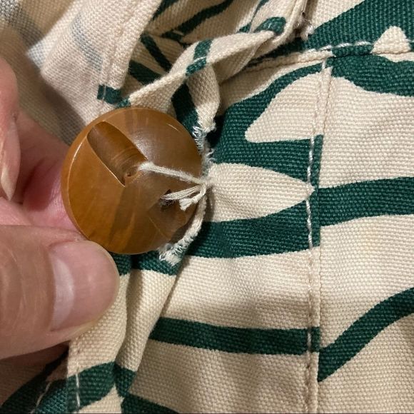 J.CREW PRINTED CANVAS BUTTON TIE FRONT SKIRT - Picture 7 of 7